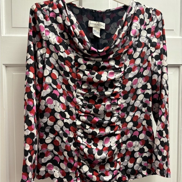 Doncaster Tops - Doncaster Silk Top with Polka Dot Design